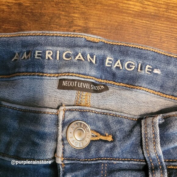 American Eagle Jeans 4 S Jegging Mid Rise Next Level Stretch Medium Light Wash - Picture 4 of 14
